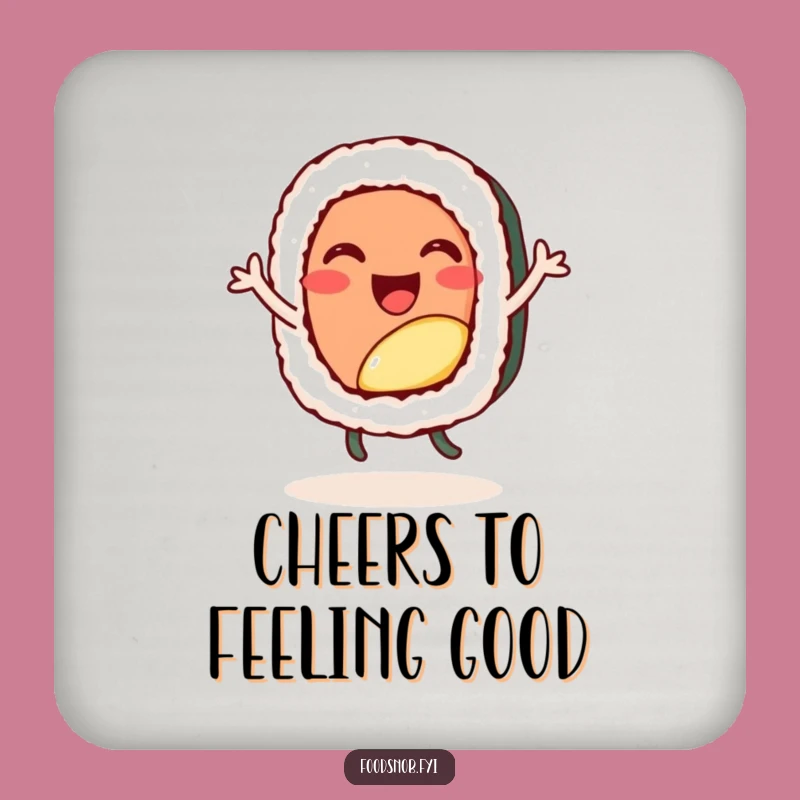 Funny Sushi Dance Coaster, Protect Surfaces with Joyful Flair!