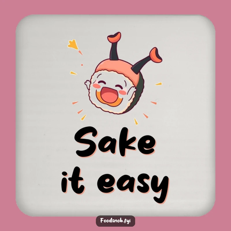 Funny Sushi Somersault Coaster: Joyful Roll Protection - Housewarming Gift