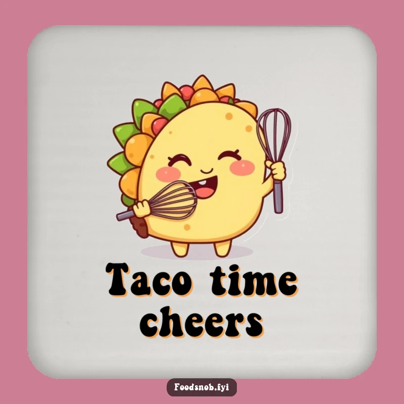 Funny Taco Chef Coaster, Protect Surfaces with Culinary Charm!
