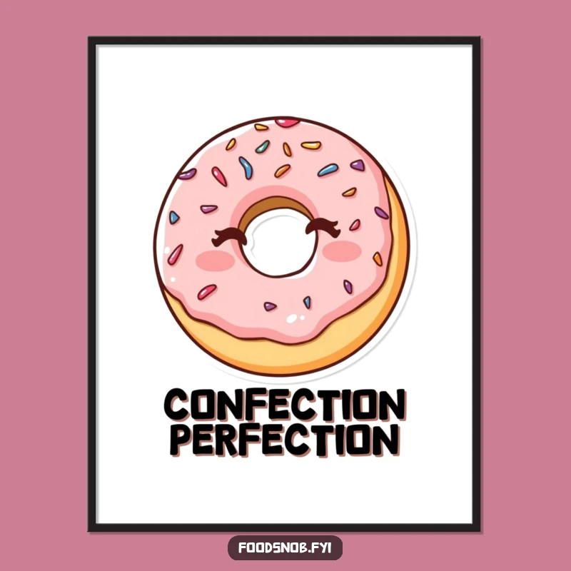 Funny Winking Donut Sprinkles Poster: Walls That Sparkle