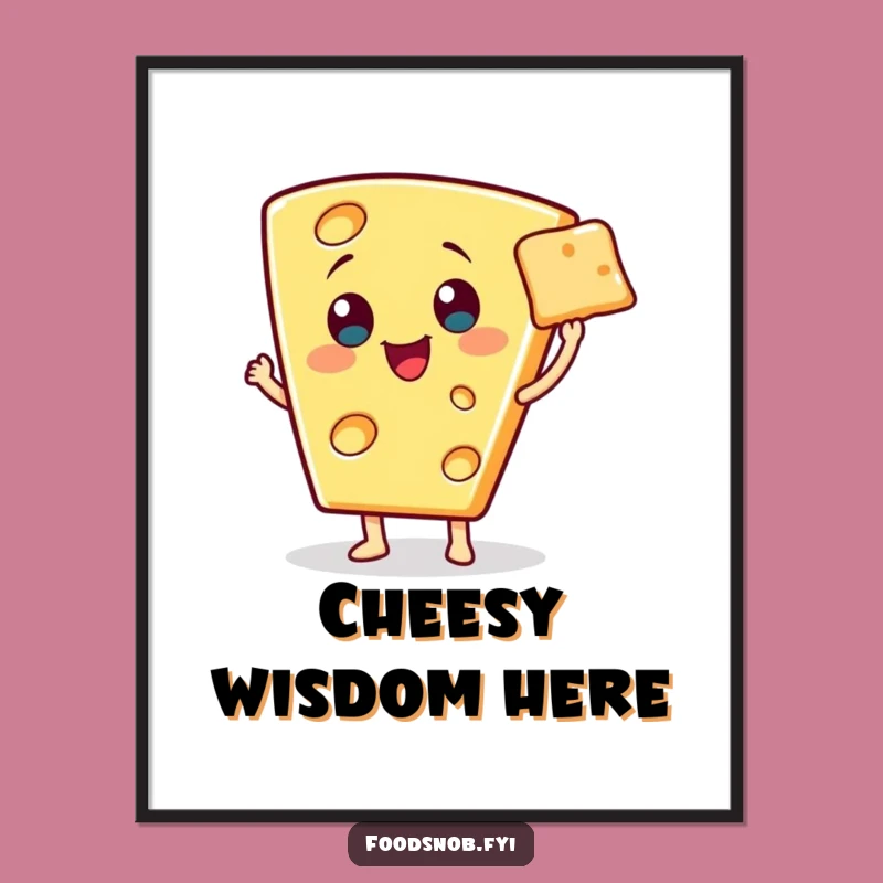 Funny Fancy Cheese Poster: Elegant Humor for Your Walls