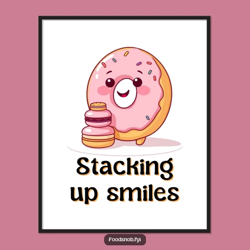 Funny Sweet Struggle Donut Poster: Sweet Ambition Wall Art