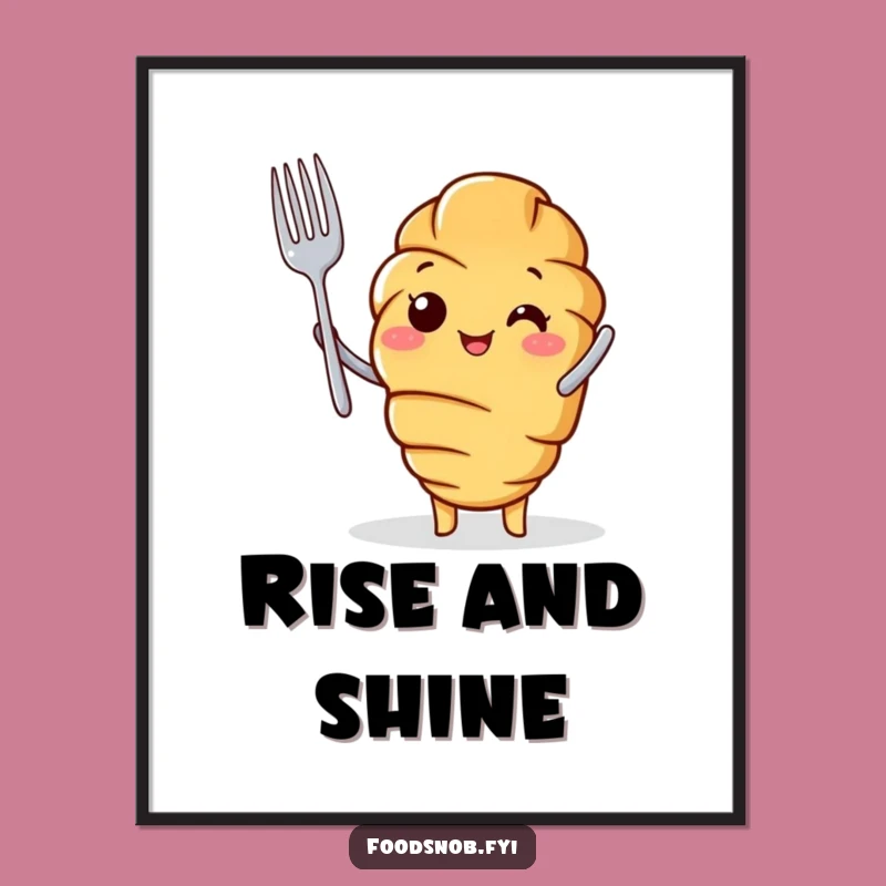 Funny Croissant Chef Poster: Wall Art for the Proud Baker