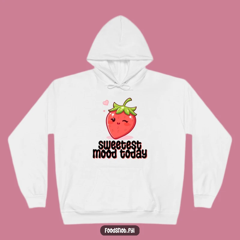 Cozy Funny Bubbly Strawberry Hoodie: Spread Sweet Smiles and Winks