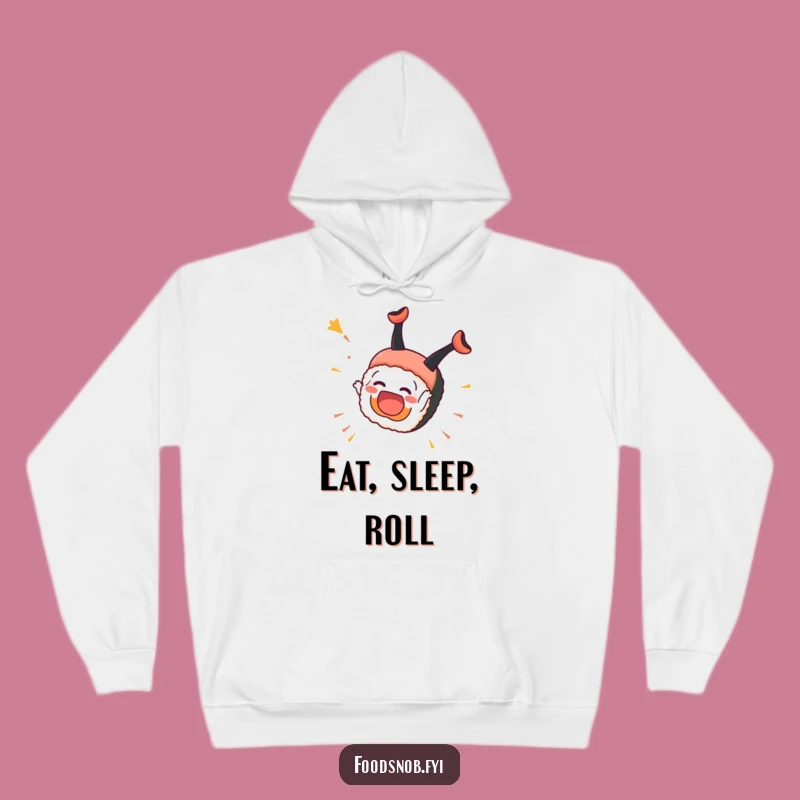 Cozy Sushi Somersault Hoodie: Funny Roll Lover Style - Comfy Gift