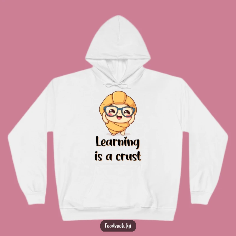 Funny Croissant Hoodie: Cozy Spectacle-Wearing Pastry for Ultimate Comfort and Laughs