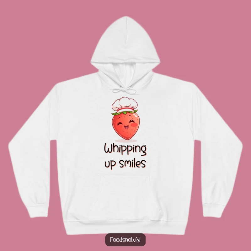 Funny Hoodie: Chef Strawberry Wink for Cozy Kitchen Vibes