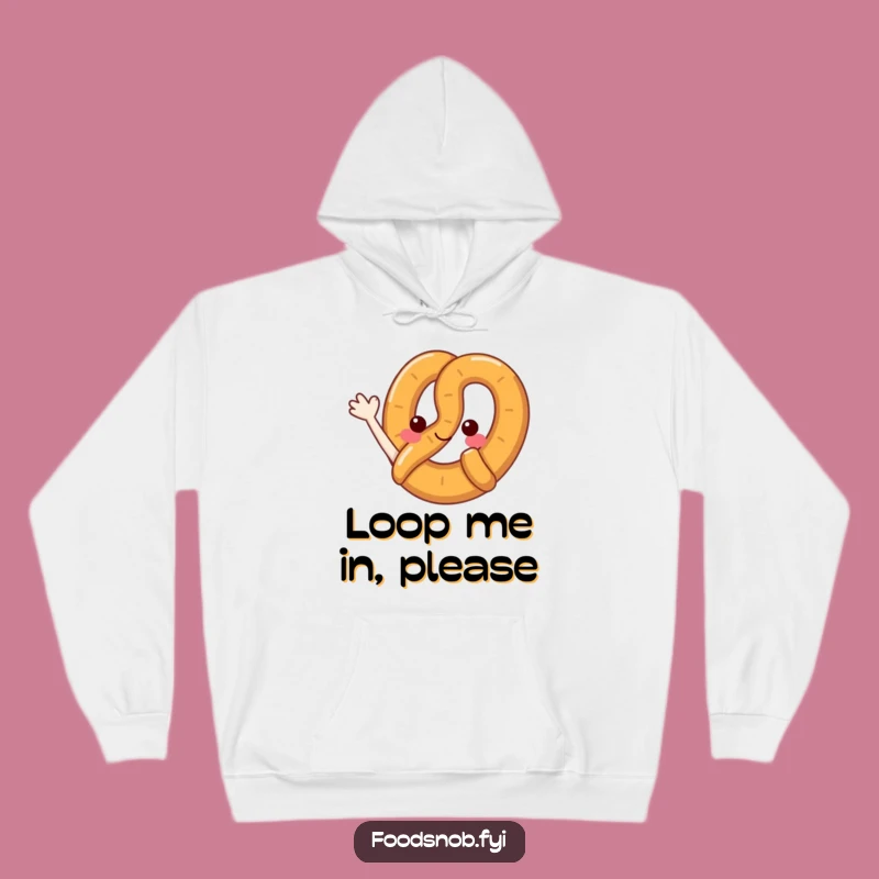 Funny Pretzel Wave Hoodie - Cozy Cartoon Pretzel Sweatshirt, Ultimate Gift