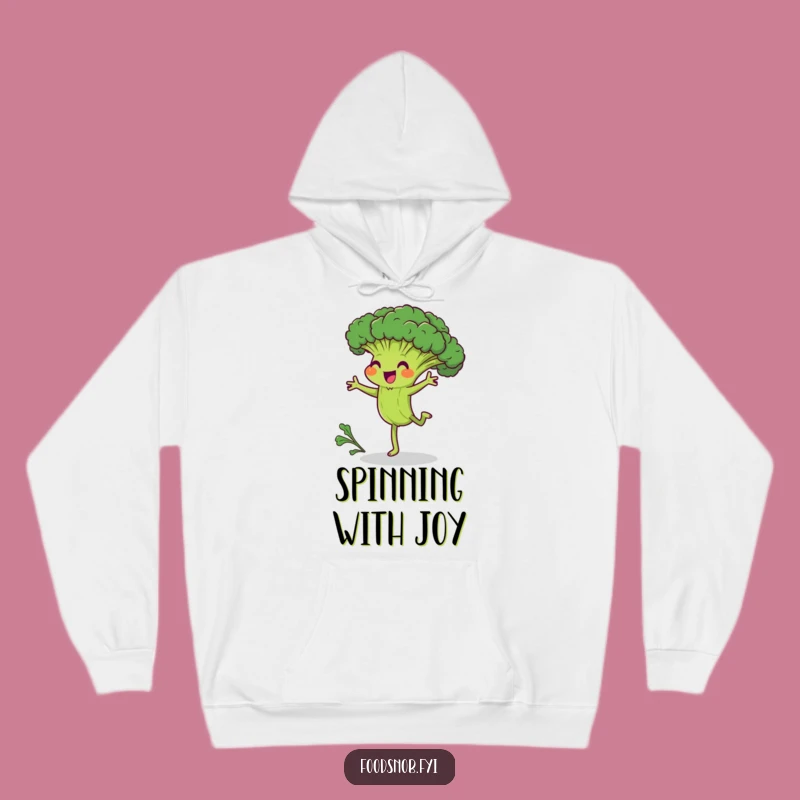 Funny Determined Broccoli Hoodie - Cozy Comfort for Your Best Efforts!