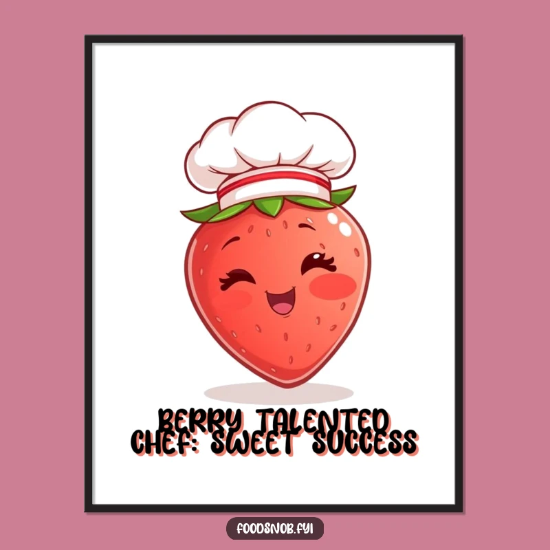 Free Printable Wall Art: Chef Strawberry Decor - Hilarious Culinary Art!