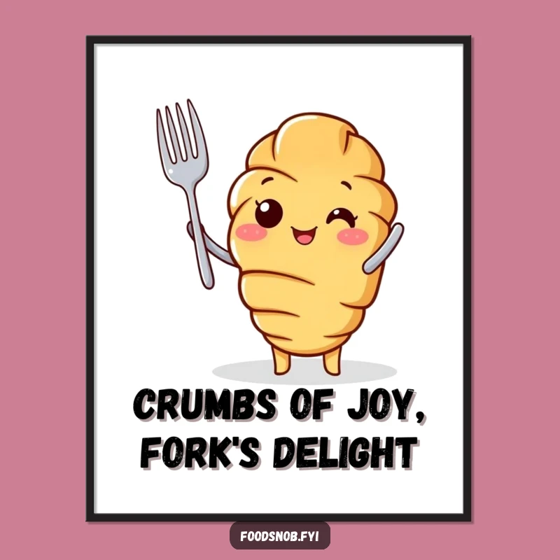 Funny Free Printable Wall Art: Croissant Feast Decor - Downloadable Whimsical Art