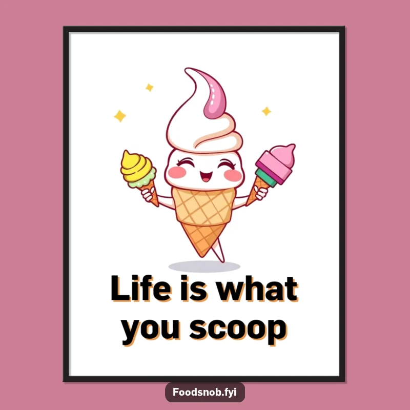 Free Printable Ice Cream Wall Art: Funny Downloadable Art for Sweet Decor