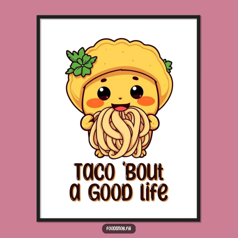 Free Printable Taco Wall Art: Noodle Slurp Decor Downloadable