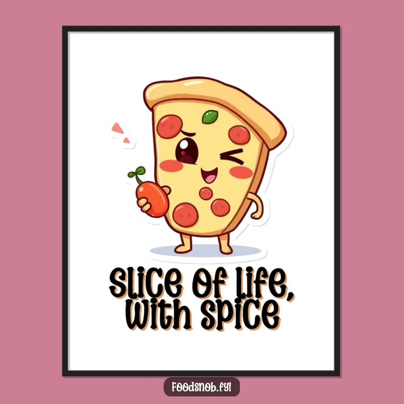 Funny Free Printable Wall Art: Pizza Slice Charm, Quirky Decor Download