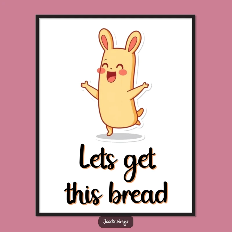 Free Printable Baguette Wall Art: Funny Downloadable Art for Kitchen Decor