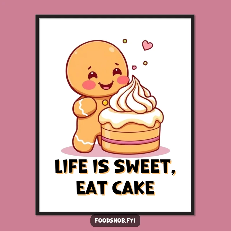 Free Printable Gingerbread Wall Art: Funny Icing Sprinkle Decor for Kitchens & Bakeries