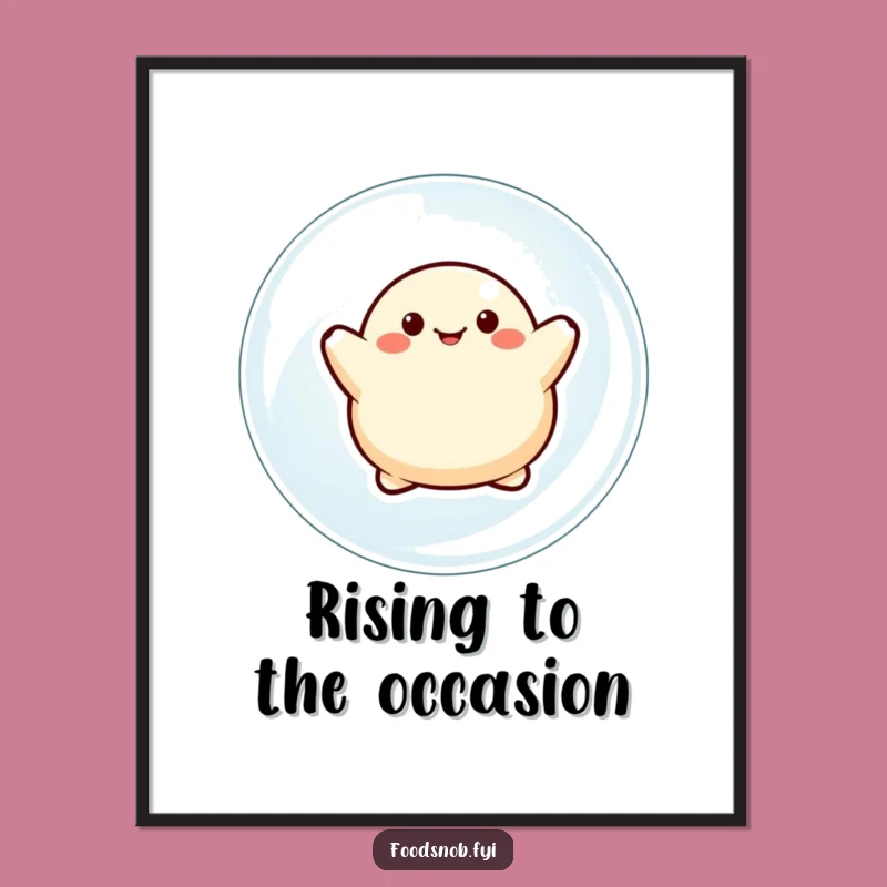 Funny Free Printable Dumpling Wall Art - Cute Floating Boba Style Downloadable Art