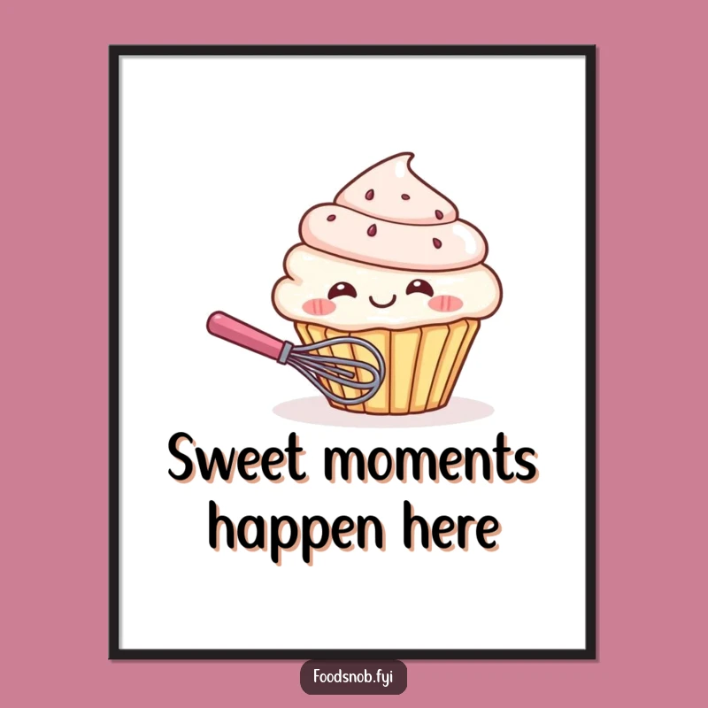 Free Printable Wall Art: Giggling Cupcake for Hilarious Home Decor Downloadable Art