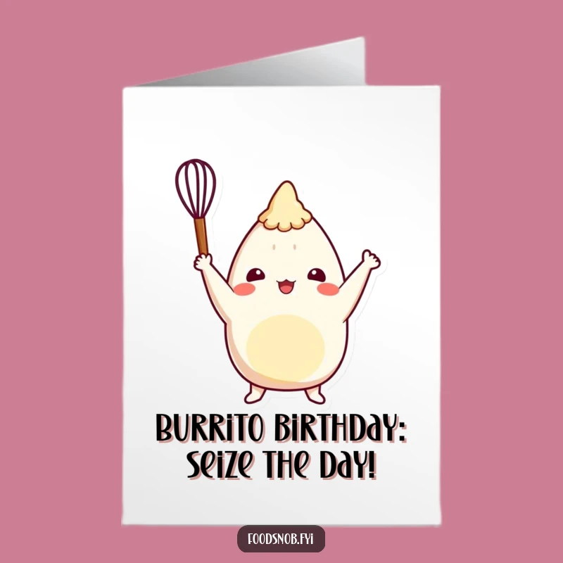Free Printable Burrito Birthday Card: Funny Taco Chef Downloadable, Perfect DIY Gift