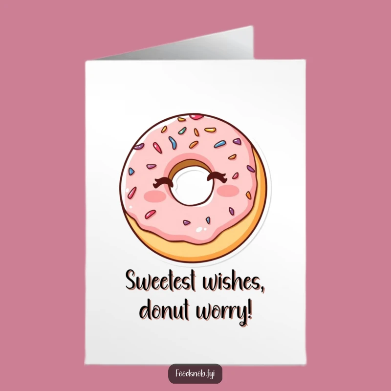 Free Printable Birthday Card: Winking Donut, Humorous Downloadable Gift for a Sweet Celebration