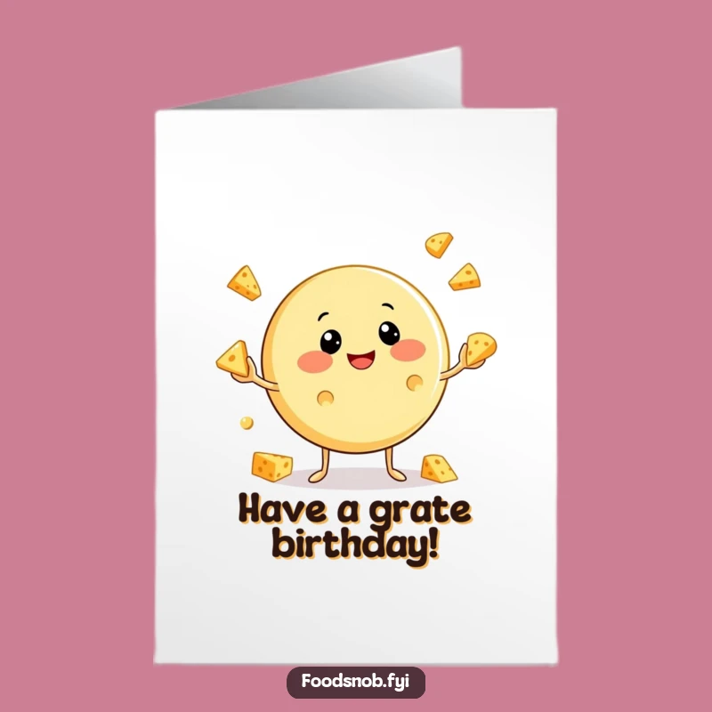Free Printable Cheesy Birthday Card Funny Juggling Downloadable Gift