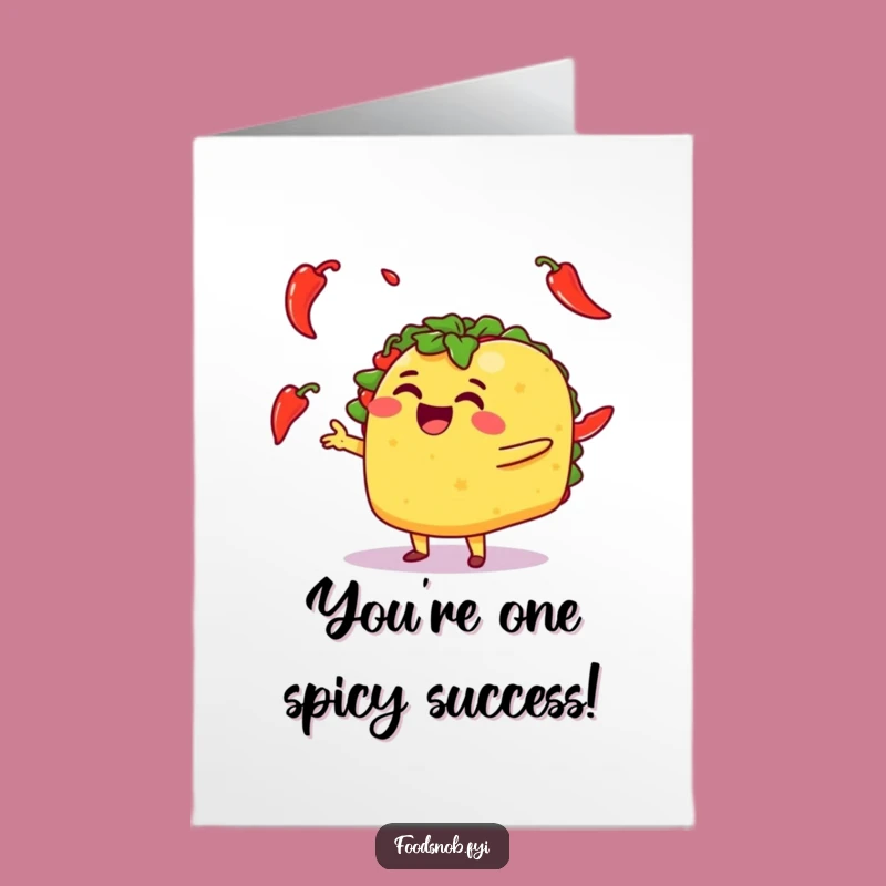 Free Printable Congrats Card: Hilarious Taco Juggling Chilies, Downloadable Celebration!