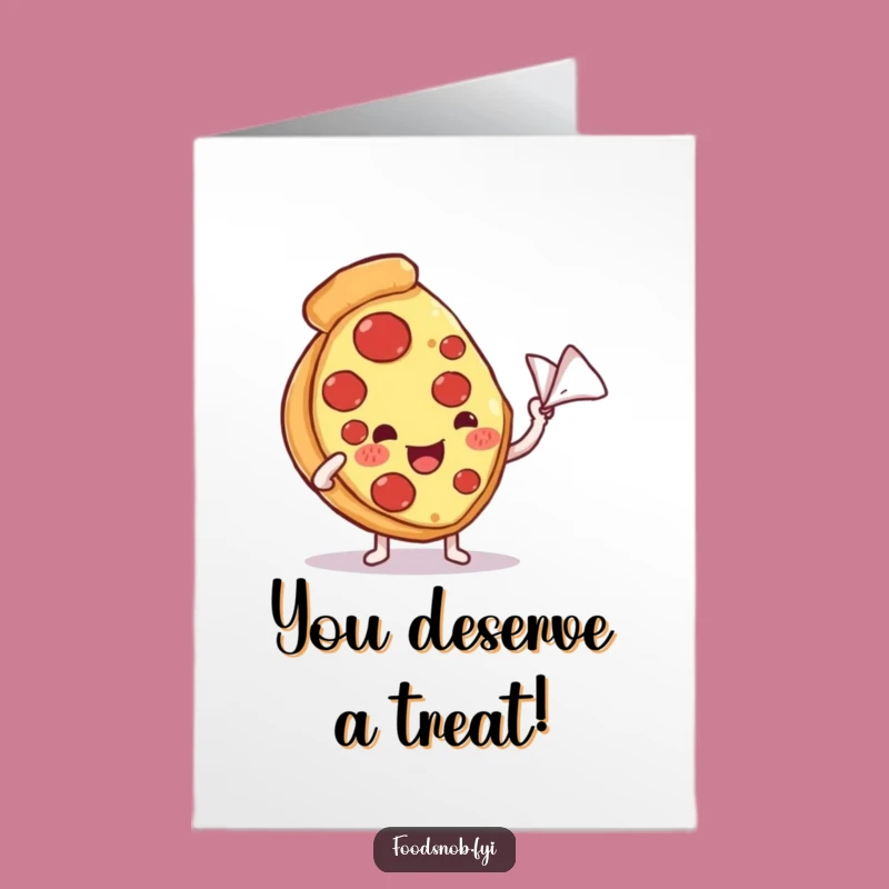 Free Printable Congrats Card: Relaxed Pizza Slice for a Cheesy Funny Downloadable Gift