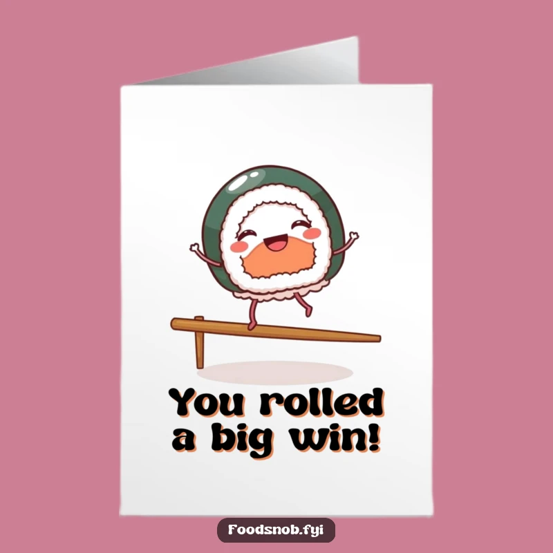 Free Printable Congrats Card: Sushi Dancer - Perfect Downloadable Gift