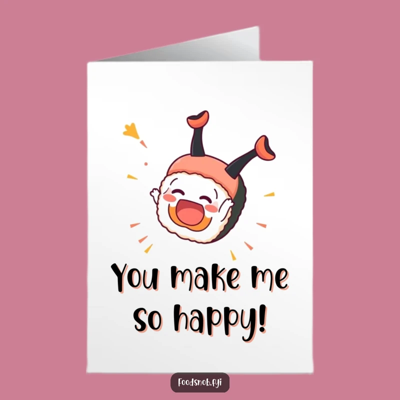 Free Printable Congrats Card: Sushi Somersault, Hilarious Downloadable Gift for Big Wins