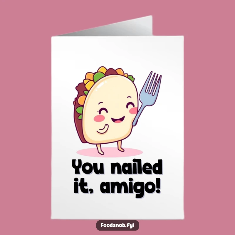 Free Printable Taco Congratulations Card: Humorous Downloadable Greeting for Any Occasion
