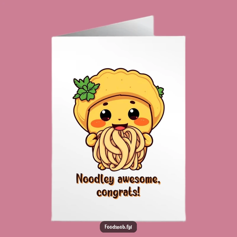 Free Printable Taco Congrats Card: Noodle Joy Downloadable, DIY Gift