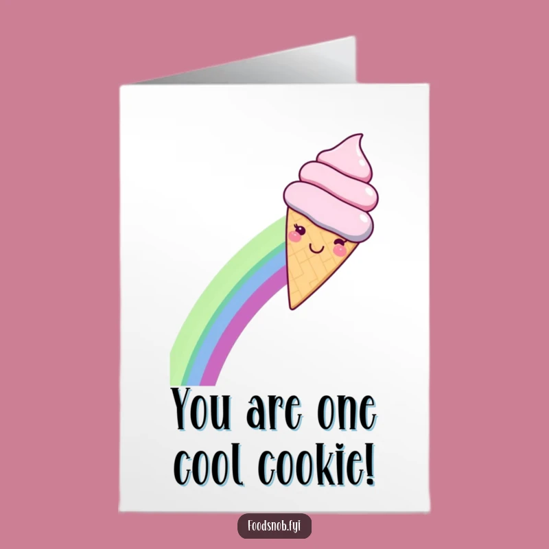 Free Printable Congrats Card: Ice Cream Rainbow Slide Funny Downloadable Gift