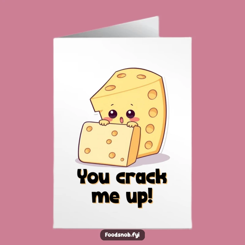 Free Printable Cheese Congrats Card: Funny Cracker Surprise Greeting for Big Wins