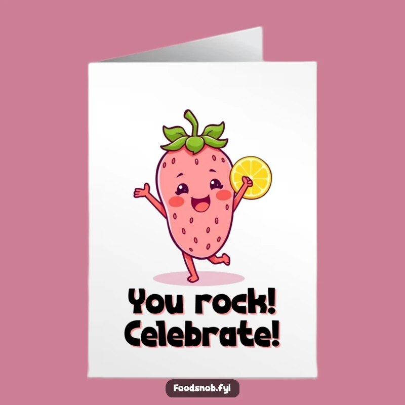 Free Printable Congratulations Card: Berry Zesty Celebration Dance