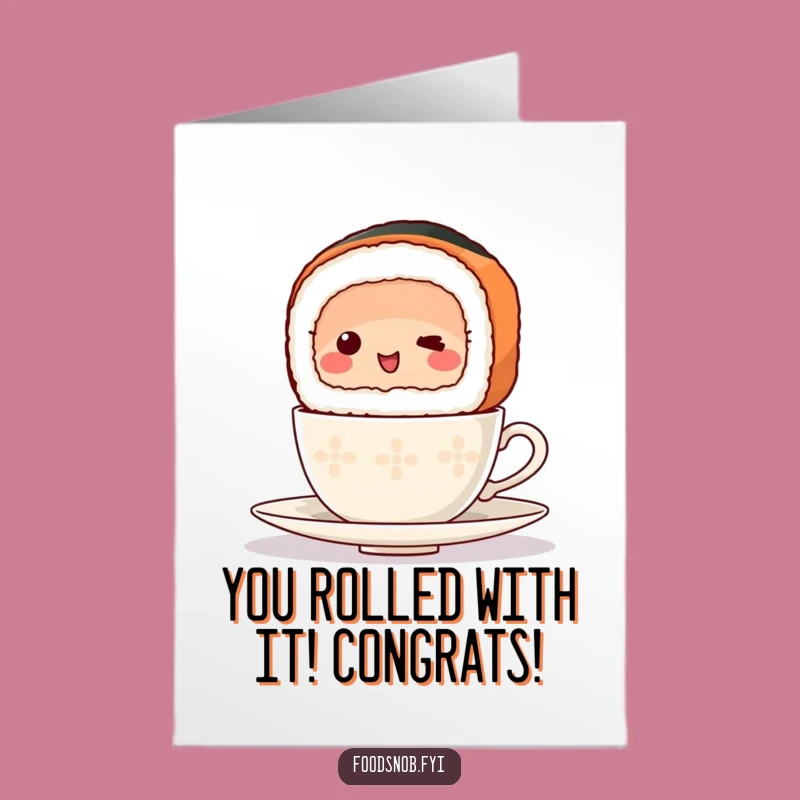 Free Printable Congrats Card: Sushi Celebration - Balancing Act Success!