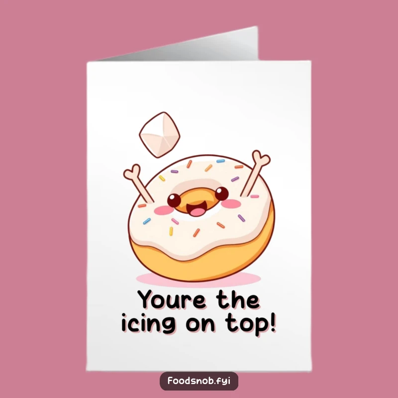 Free Printable Congrats Card: Happy Donut Celebrates Success, Humorous Downloadable Gift