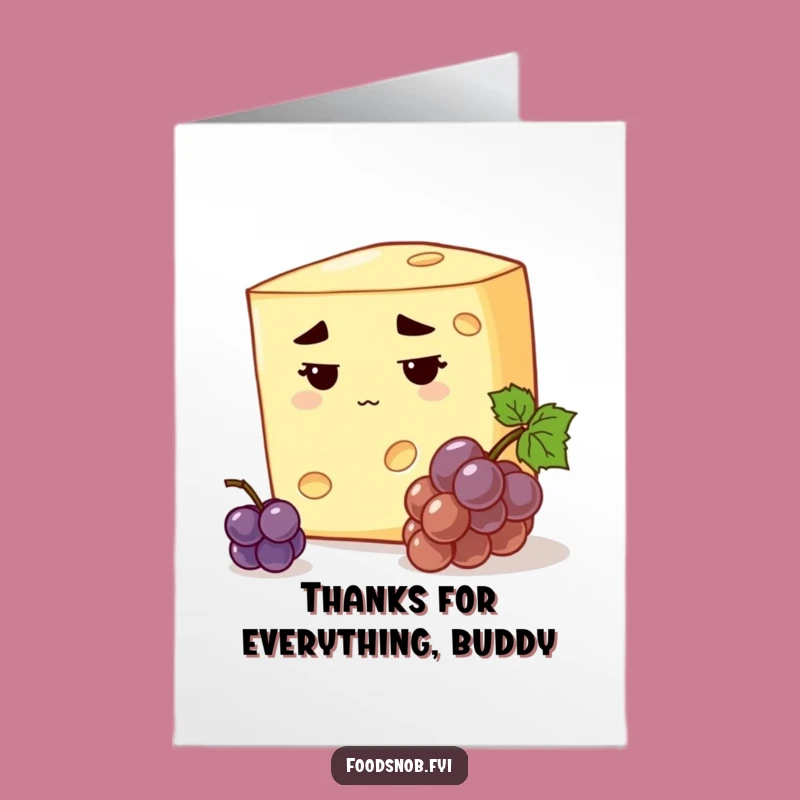 Funny Free Printable Cheese Thank You Card: Express Gratitude with a Smile