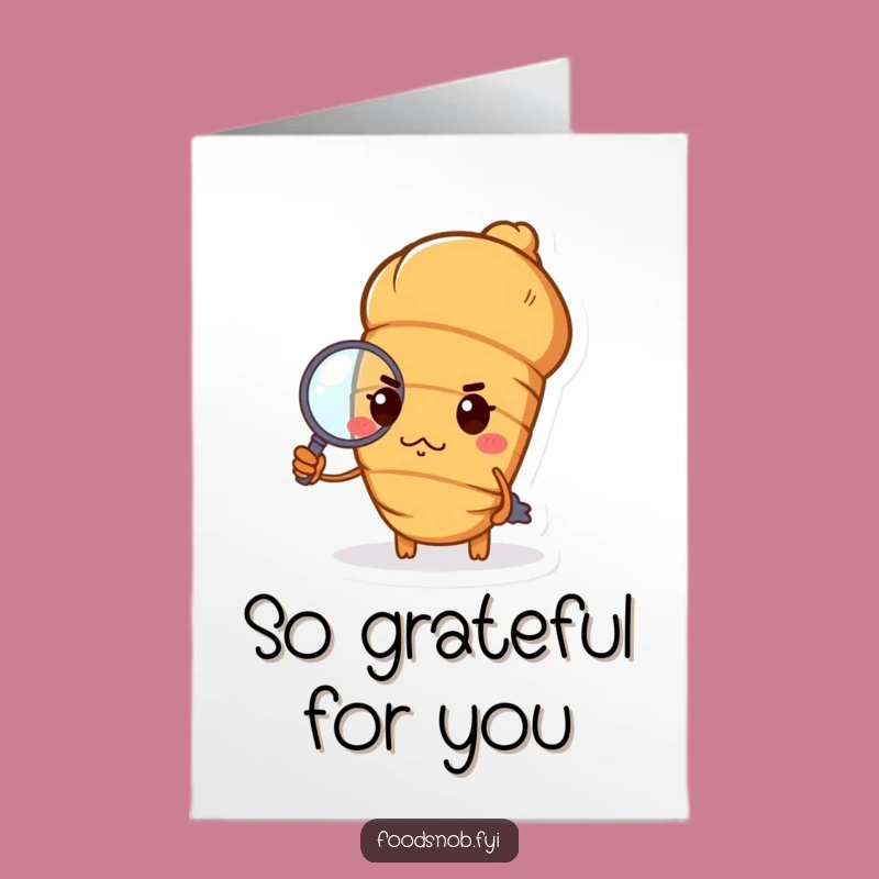 Funny Free Printable Croissant Thank You Card: Sophisticated Gratitude Downloadable Note
