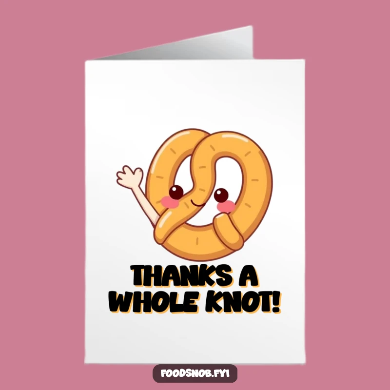 Free Printable Thank You Card: Pretzel's Happy Wave Downloadable Gift