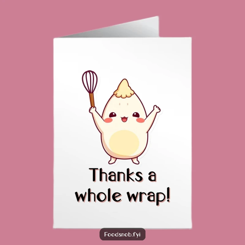 Free Printable Burrito Thank You Card: Funny Taco Chef Gratitude Downloadable