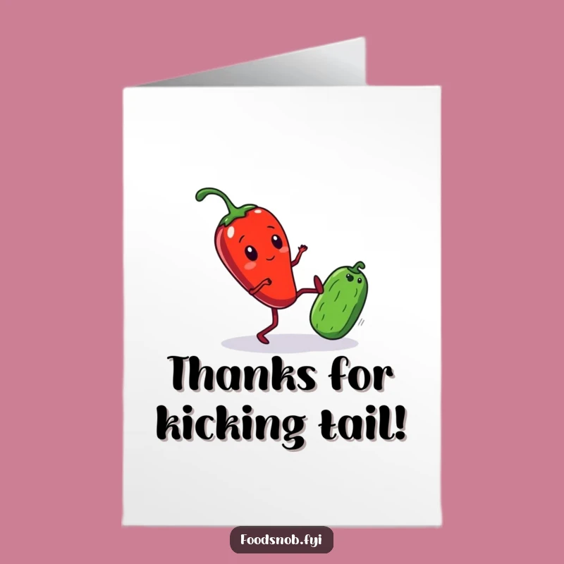 Free Printable Thank You Card: Spicy Thanks - Chili Pepper's Funny Kick!