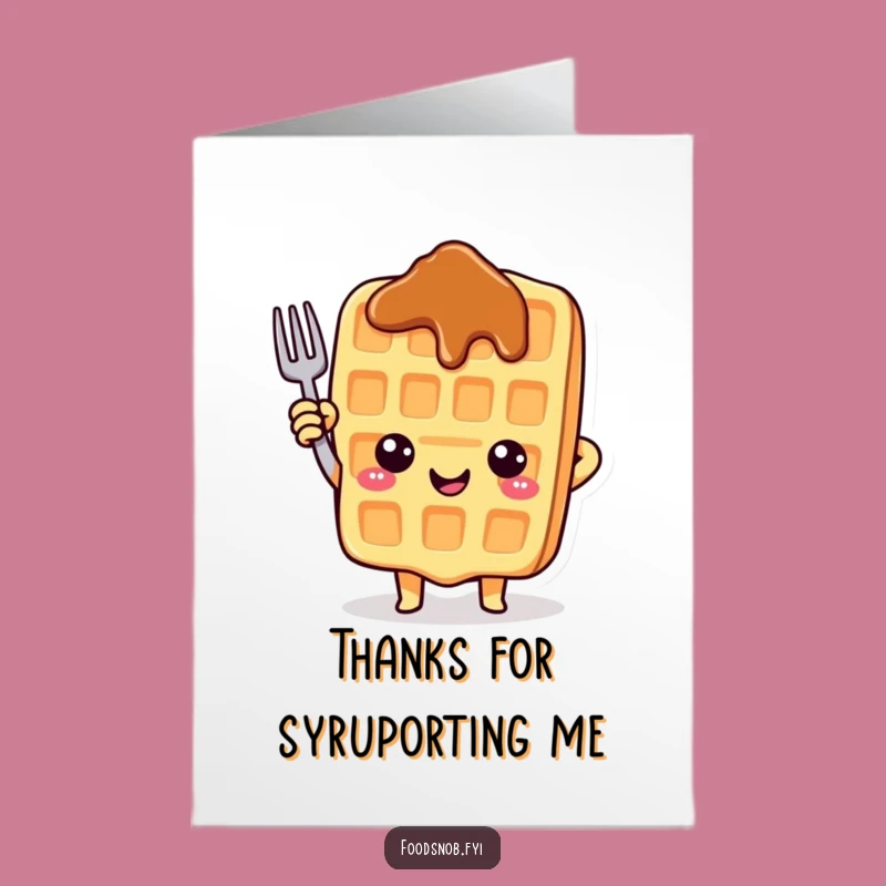 Free Printable Thank You Card: Waffle Appreciation - Downloadable Gratitude Gift
