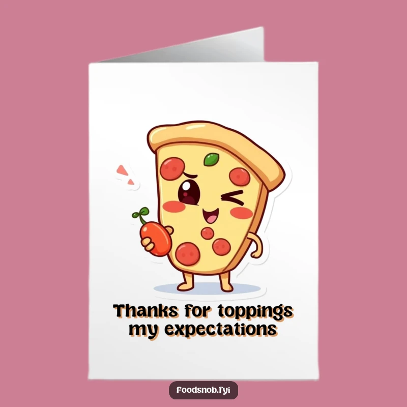 Free Printable Thank You Card: Pizza Thanks, A Little Spice!
