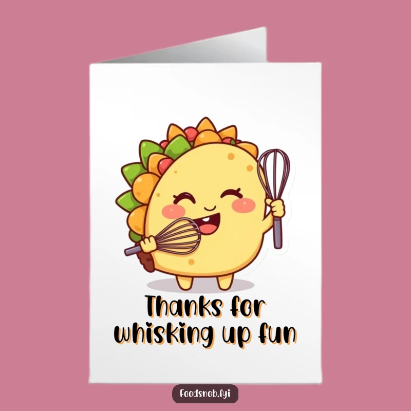 Free Printable Thank You Card: Taco Chef's Gratitude, Funny Downloadable Gift