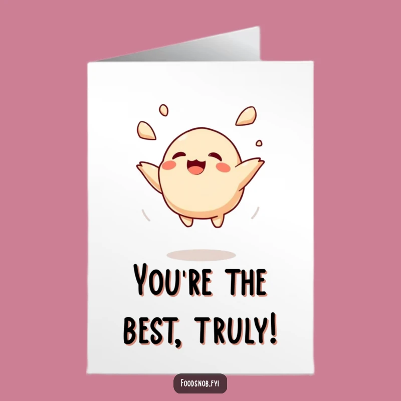 Free Printable Thank You Card: Giggling Dumpling Toss Expressing Thanks