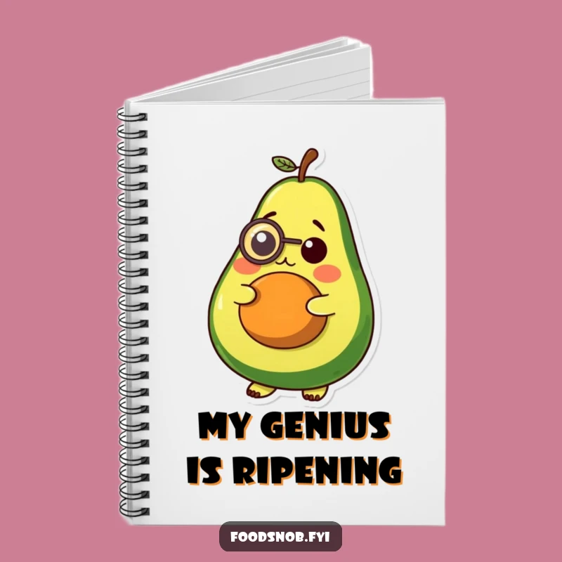 Funny Avocado Monocle Notebook, Capture Your Bright Ideas Smartly!