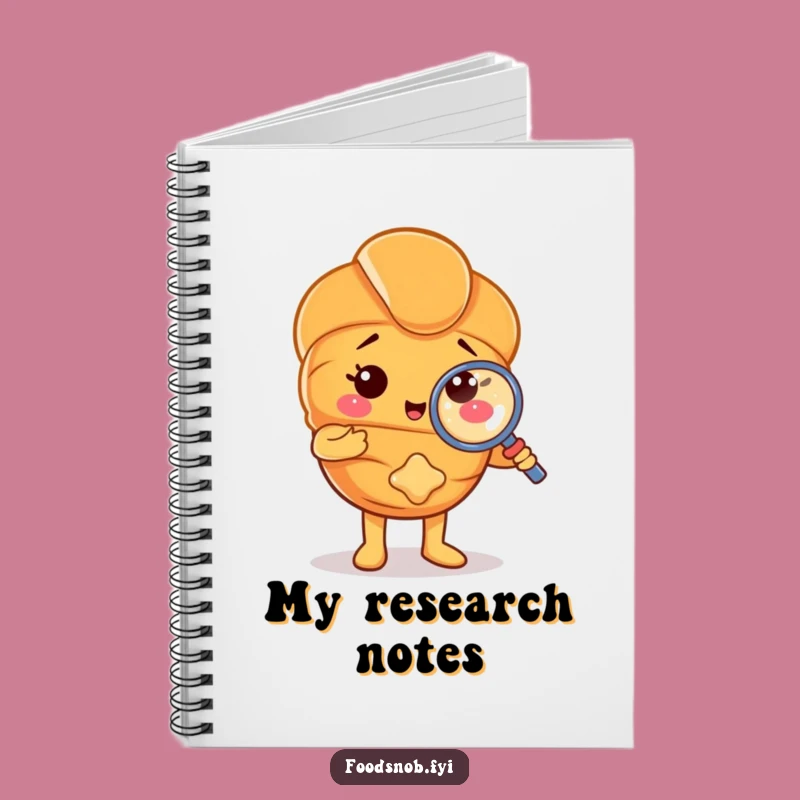 Funny Croissant Detective Notebook - Document Your Discoveries