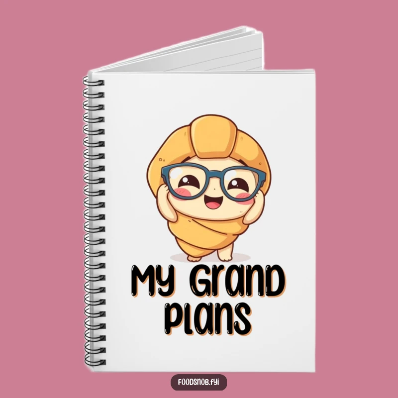 Funny Croissant Notebook: Dotted Spectacle Pastry Journal for Hilarious Note-Taking Ideas