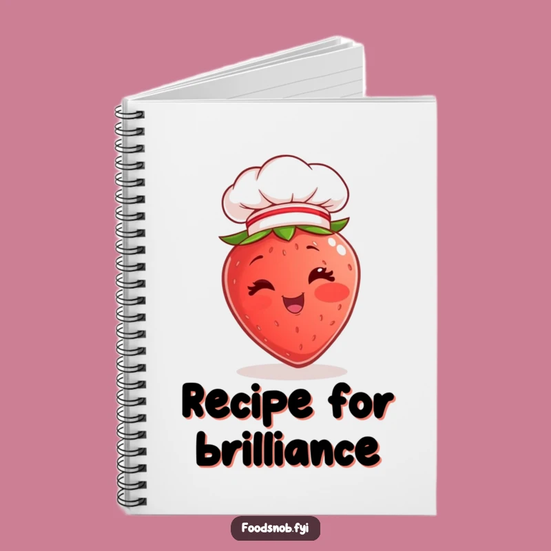 Funny Notebook: Chef Strawberry Wink for Creative Notes