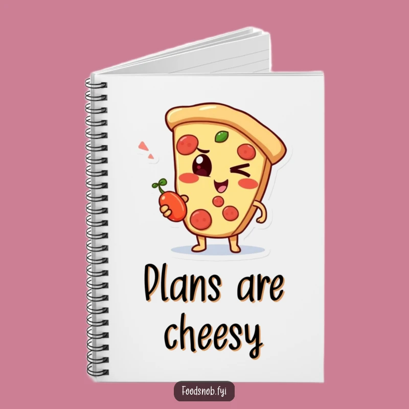 Funny Pizza Wink Notebook, Jot Down Your Cheesy Thoughts